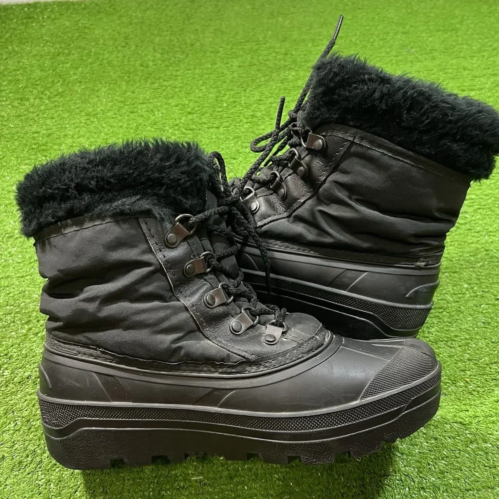 Vintage Sorel Duck Boots Women's 8 Canadian Made Kaufman Snow Sherpa 